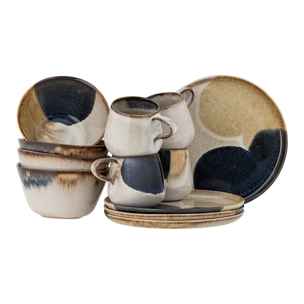 Kamionkowy zestaw talerzy 12 szt. Jules – Bloomingville