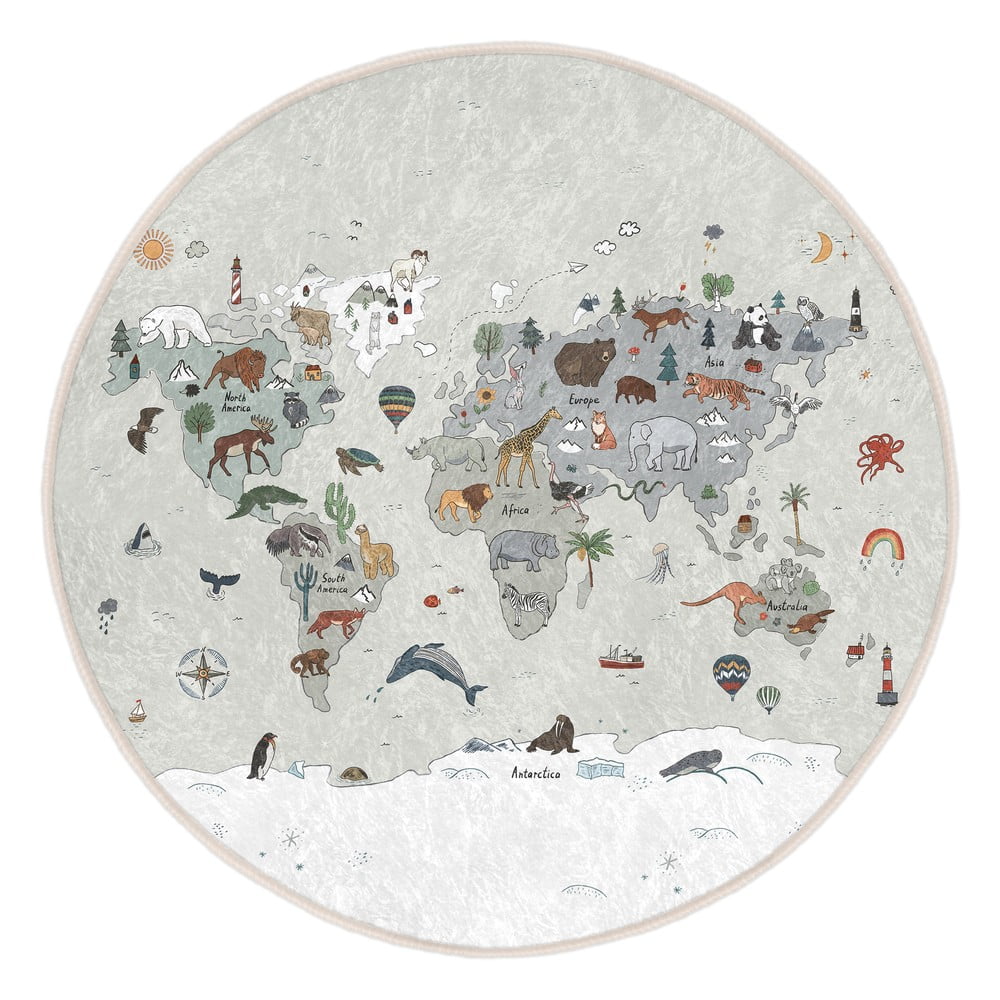 Dziecięcy dywan do zabawy odpowiedni do prania ø120 cm Big World – Mila Home