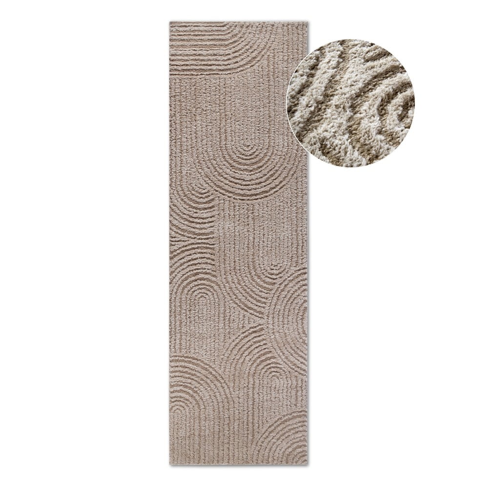 Beżowy chodnik 80x240 cm Chappe Beige – Elle Decoration