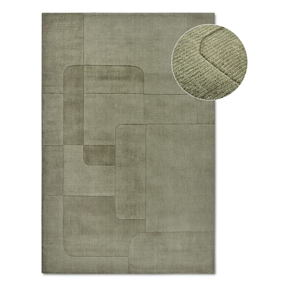 Zielony wełniany dywan tkany ręcznie 80x150 cm Charlotte – Villeroy&Boch