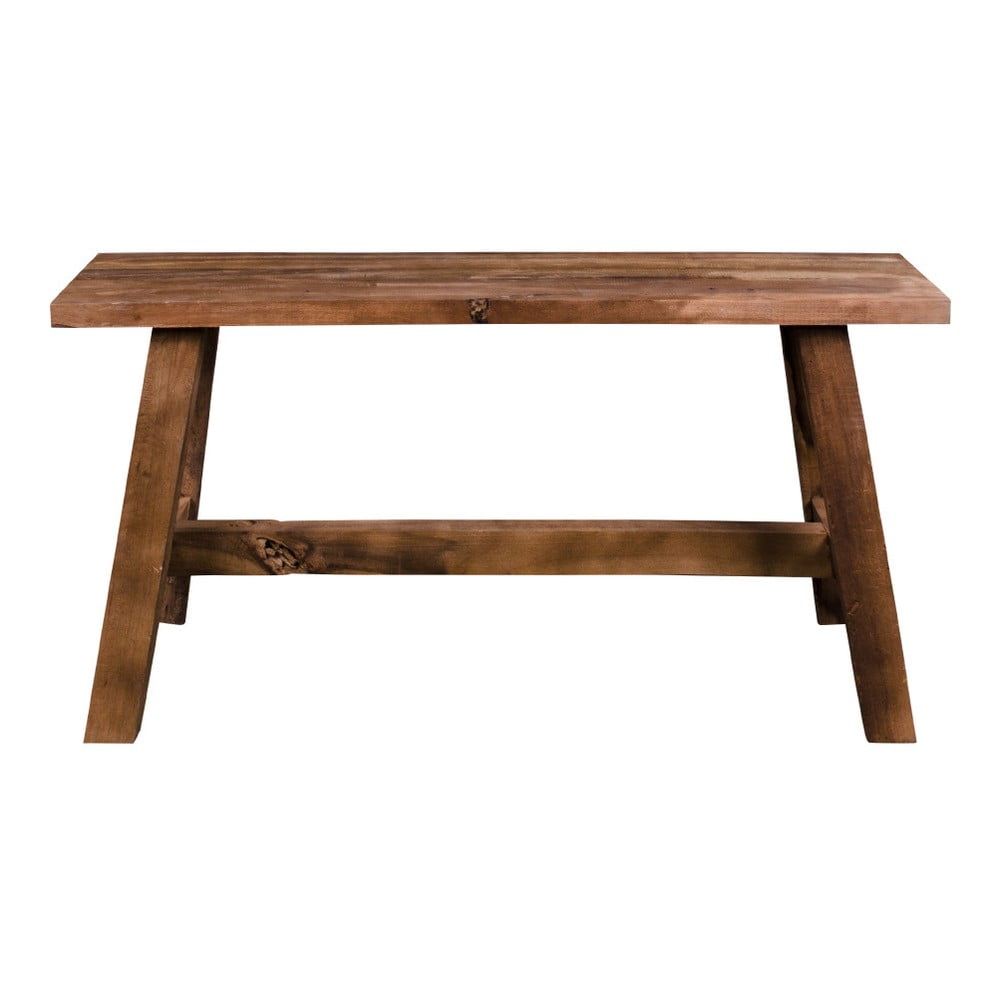 House Nordic Brązowa drewniana ławka ogrodowa Barcelona