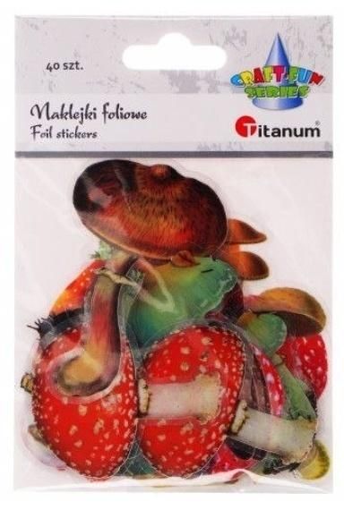 Naklejki foliowe grzyby 40 szt