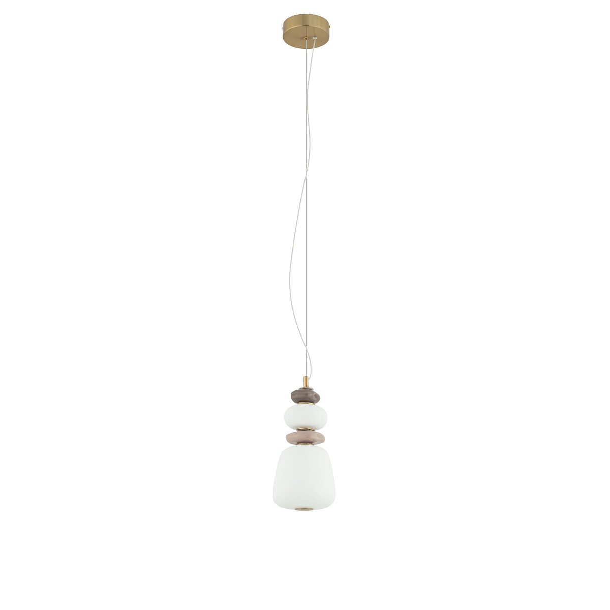 Lampa wisząca CERAMIC VERTICAL LED 12W - złoty/brązowy