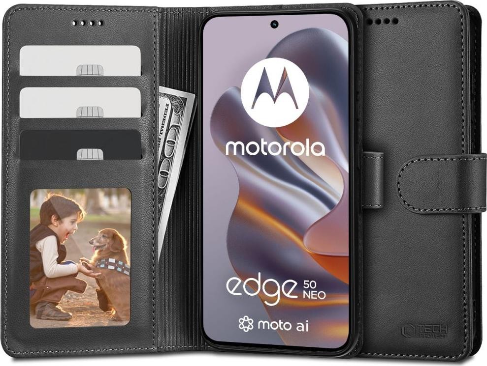 Tech-Protect Wallet do Motorola Edge 50 Neo czarny