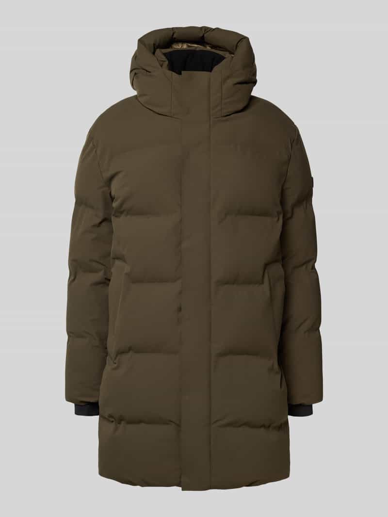 Płaszcz pikowany z kapturem