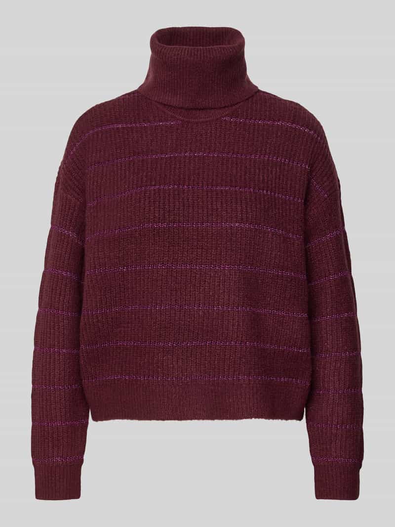 Sweter o kroju regular fit z golfem model ‘Zaza’