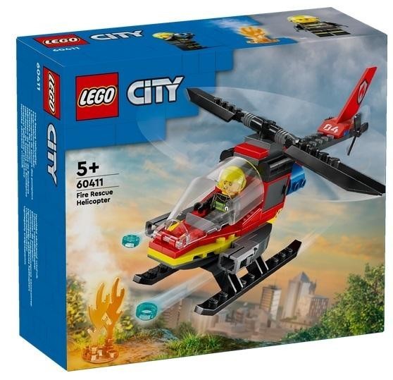 LEGO CITY 60411 (4szt) Strażacki helikopter ratun