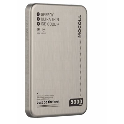 Powerbank MOCOLL Ultra Slim Tiny Icy Crystal 5000 mAh 20W Złoty