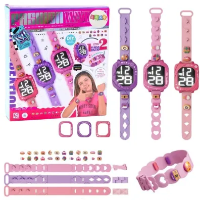 LeanToys Zegarek DIY dziecięce wymienne opaski