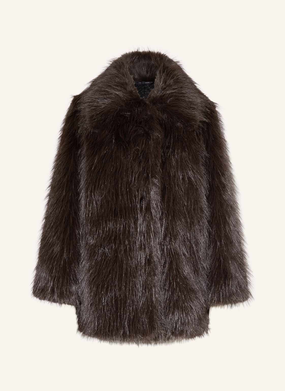 Selected Femme Płaszcz Ze Sztucznego Futra braun