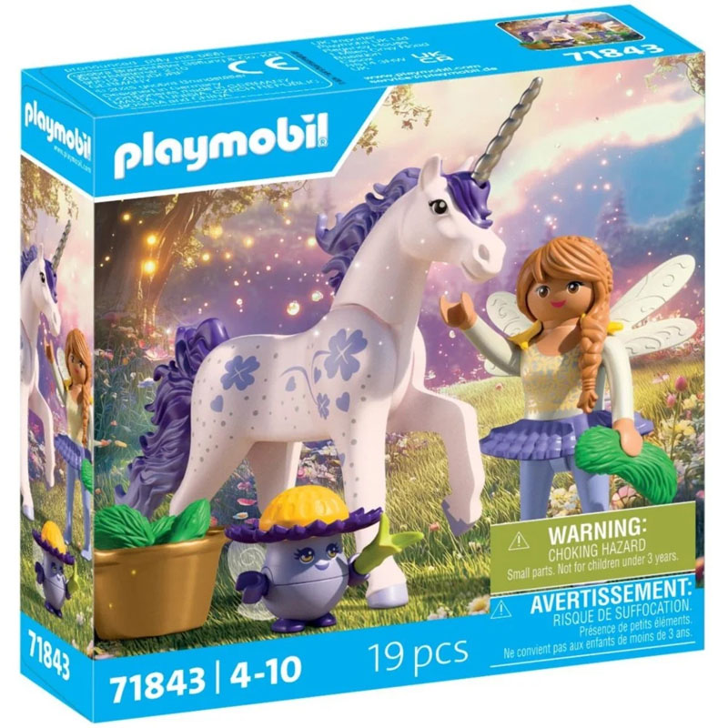 Playmobil Jednorożec do kolekcjonowania: Lucky Lavender z wróżką 71843