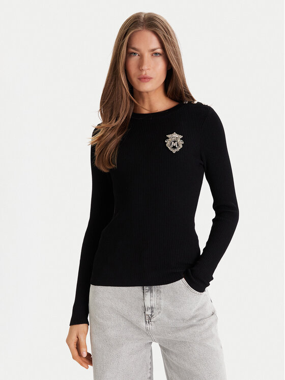 Morgan Sweter 252-MRAYU Czarny Slim Fit