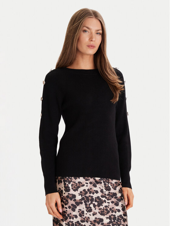 Morgan Sweter 252-MTECNA Czarny Regular Fit