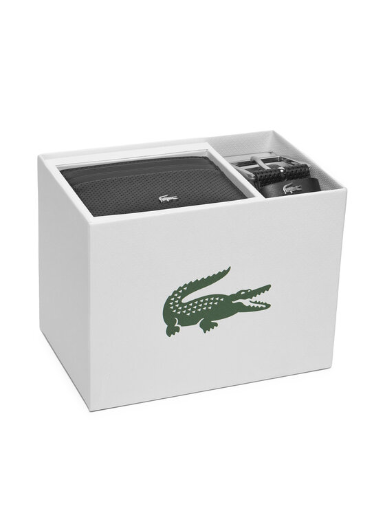 Lacoste Zestaw etui na karty i pasek RC4092 Czarny