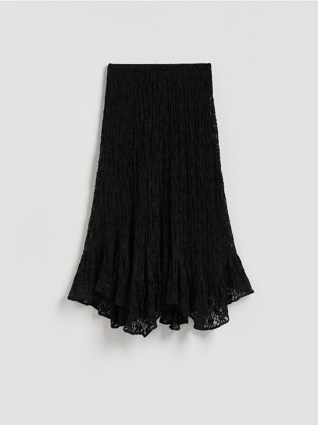 Reserved - Strukturalna spódnica - czarny