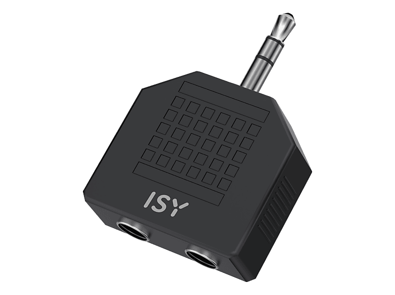 Rozdzielacz audio Jack 3.5mm (wtyk) - 2x jack (gniazdo) ISY IAU-1017 Czarny
