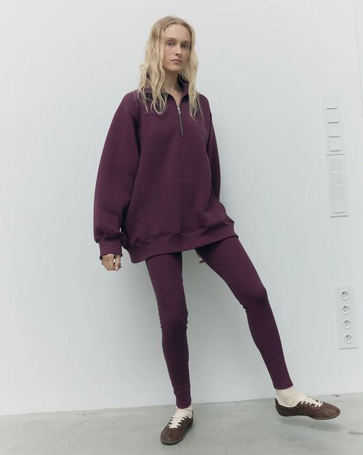 Bluza Patchouli zamek mauve wine