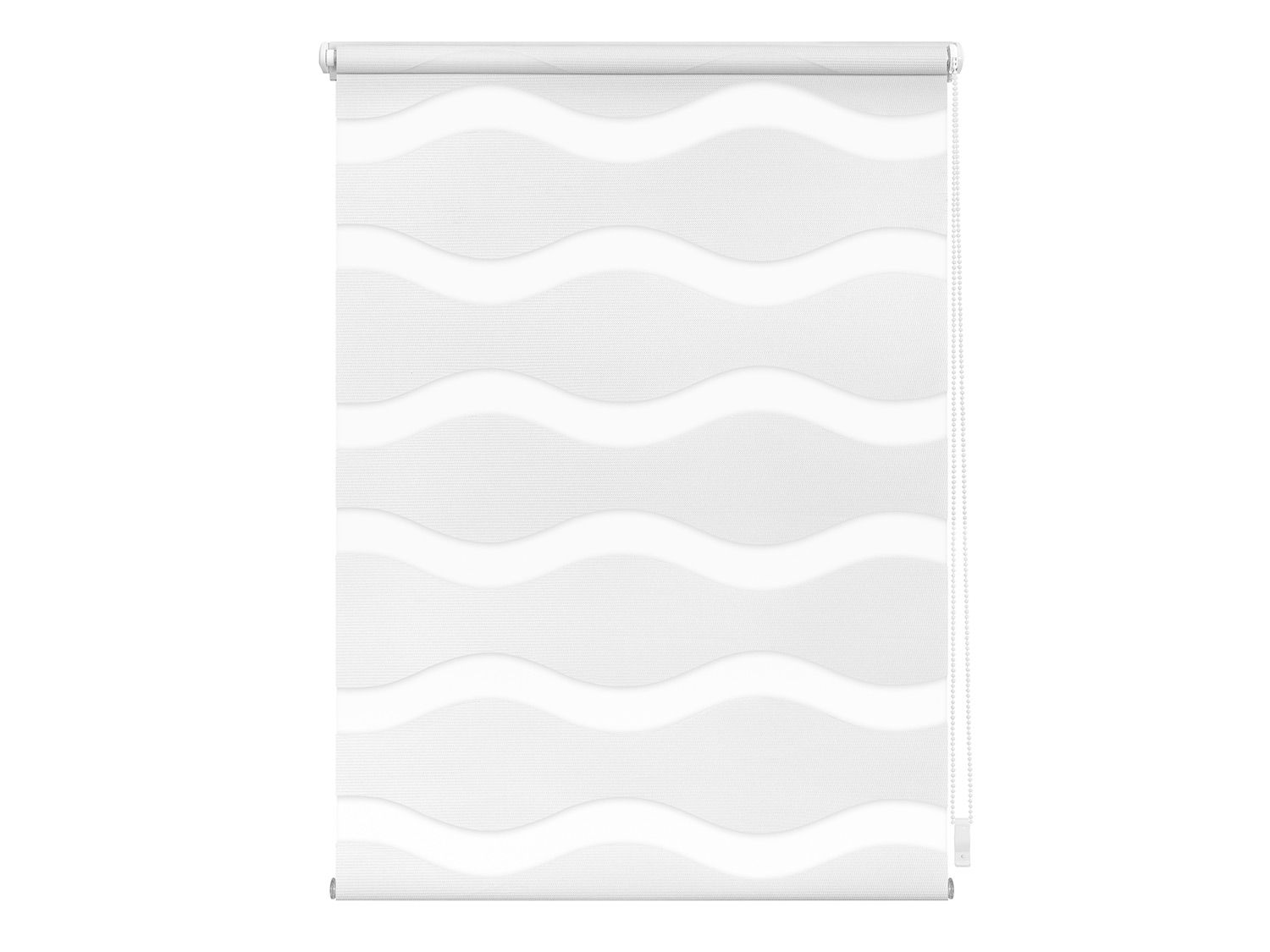 Lichtblick Roleta dzień/ noc fale Klemmfix, bez wiercenia, od 45 x 150 cm (Biały, 45x150 cm)