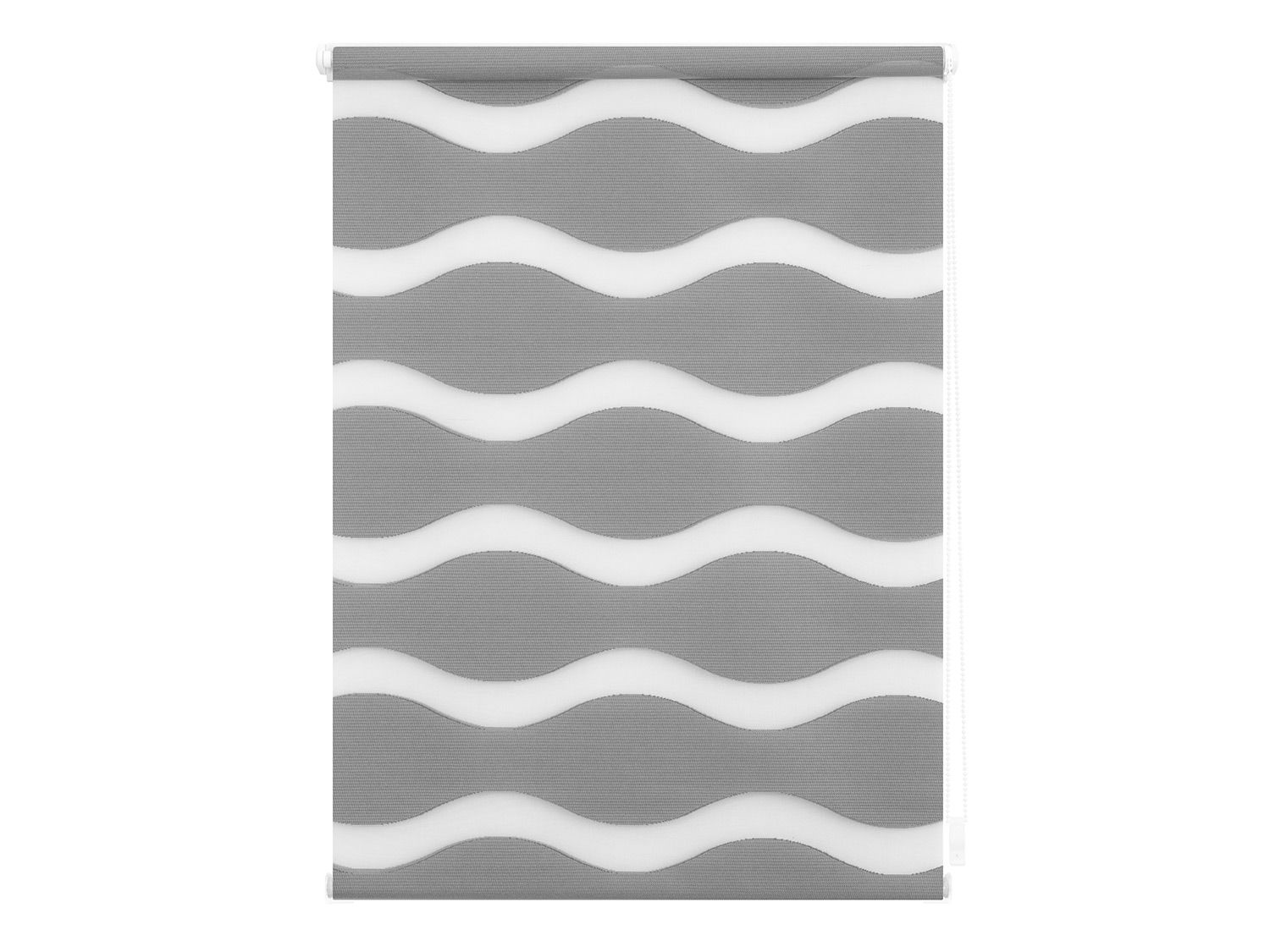 Lichtblick Roleta dzień/ noc fale Klemmfix, bez wiercenia, od 45 x 150 cm (Szary, 80x220 cm)