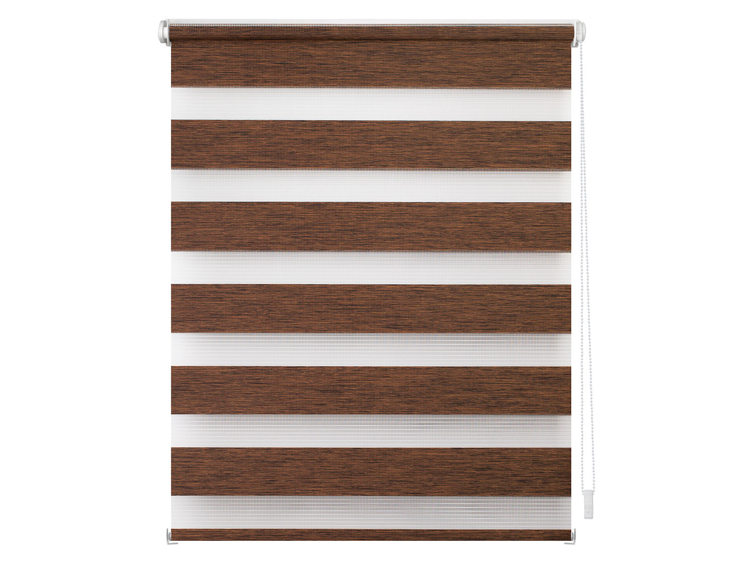 Lichtblick Roleta dzień/ noc Klemmfix, bez wiercenia, od 45 do 120 cm (Ciemnobrązowy, 80 x 220 cm)