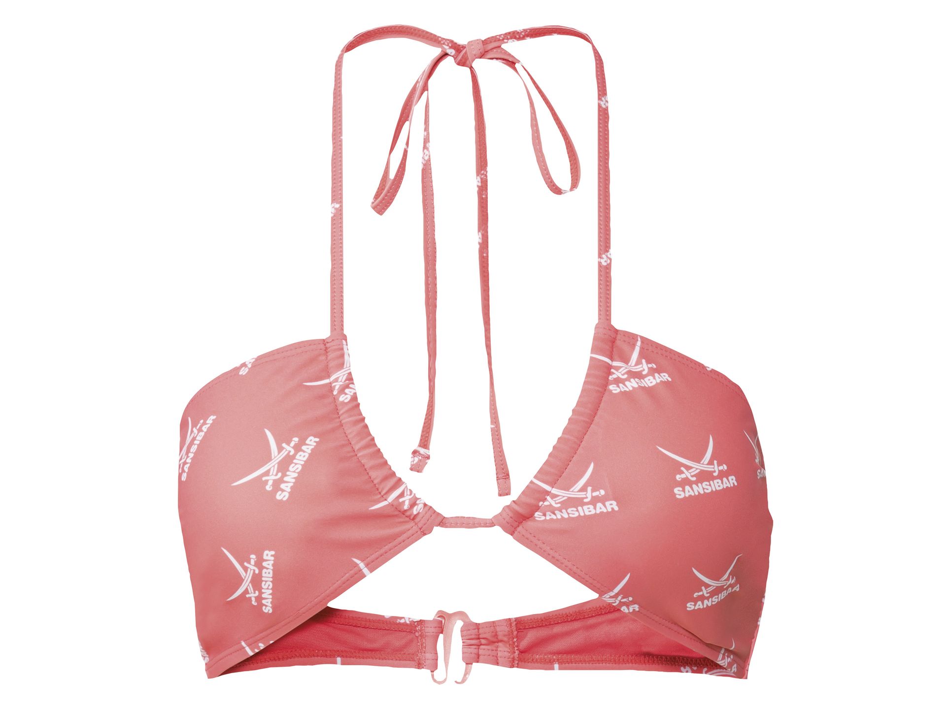 SANSIBAR Góra od bikini damska, łatwa w pielęgnacji (Koralowy, 36)
