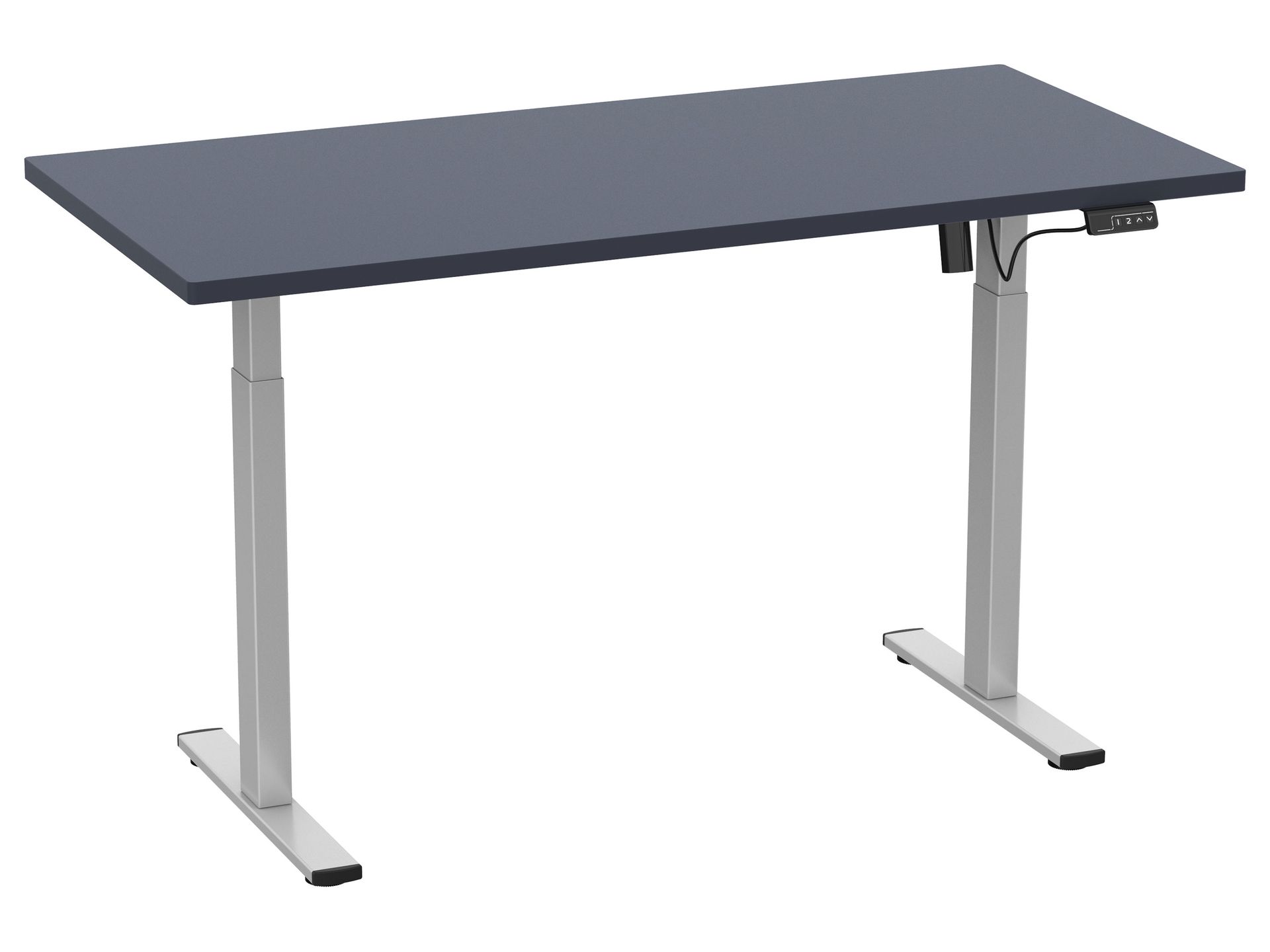 VCM Biurko E-Lona z regulacją wysokości (antracytowy/srebrny, 110 x 50 cm)