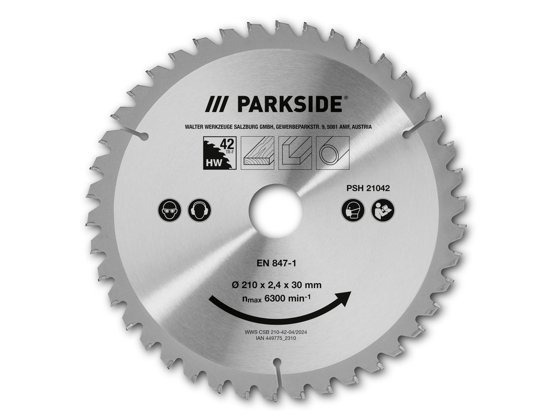 PARKSIDE® Tarcza pilarska, do ręcznych pił tarczowych (210 mm 42 zęby)