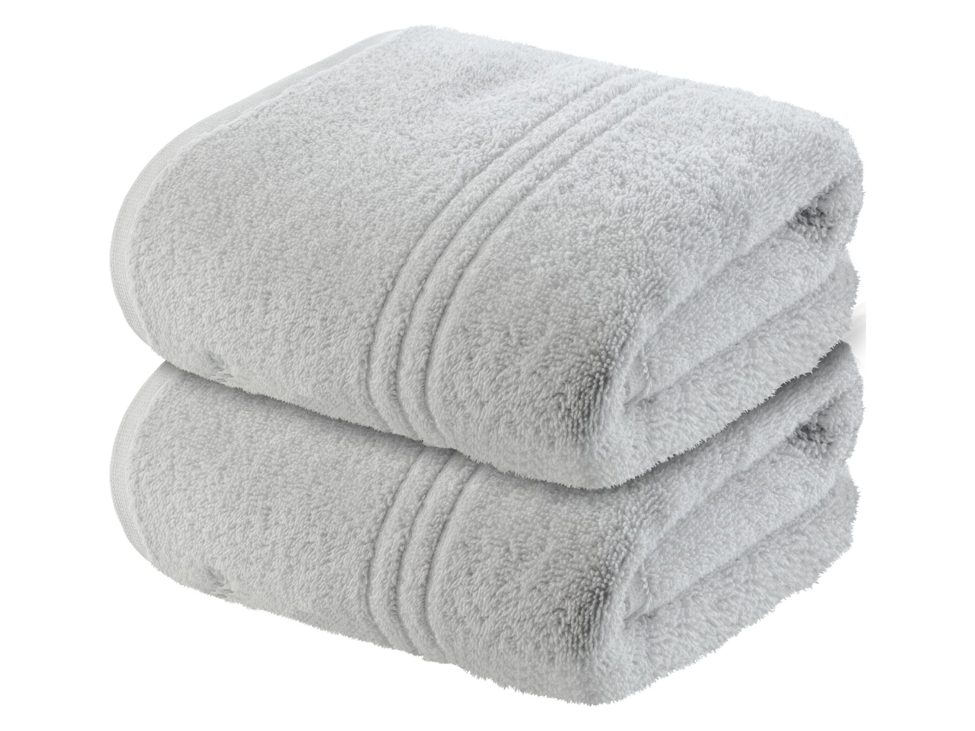 SANSIBAR Ręczniki frotte, 2 sztuki, z wysokiej jakości haftem (Jasnoszary)