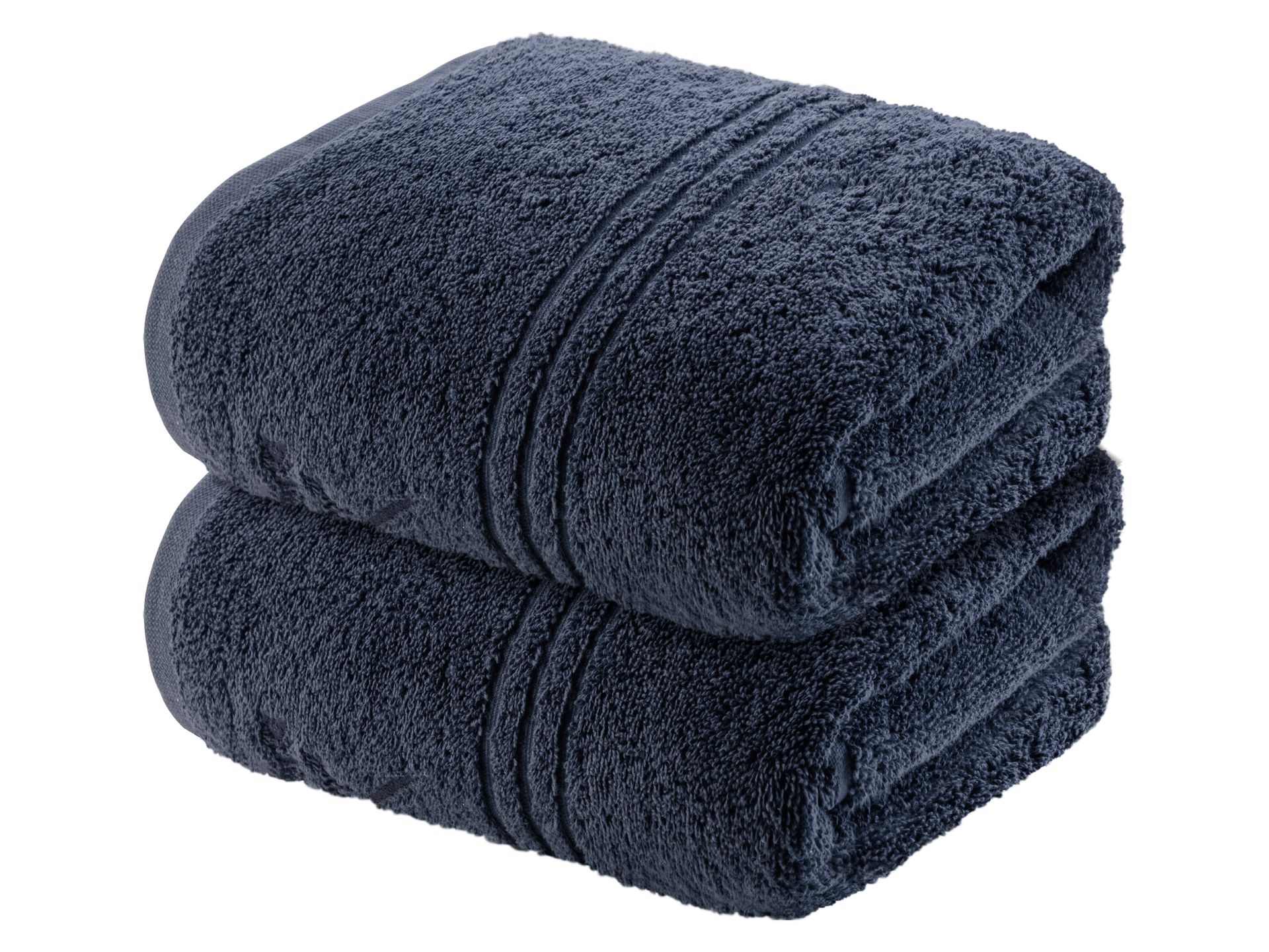 SANSIBAR Ręczniki frotte, 2 sztuki, z wysokiej jakości haftem (Ciemnoniebieski)