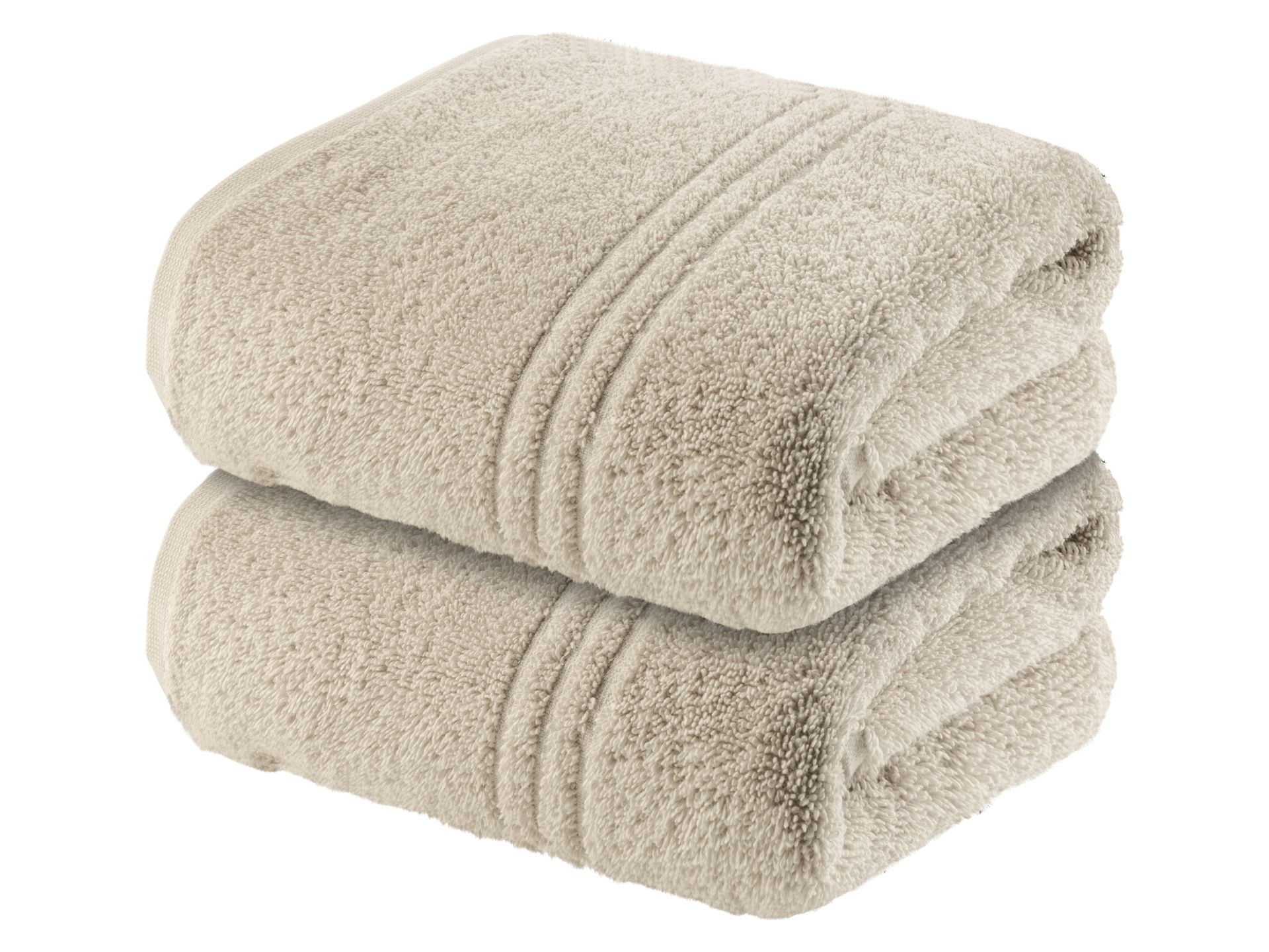 SANSIBAR Ręczniki frotte, 2 sztuki, z wysokiej jakości haftem (Beżowy)