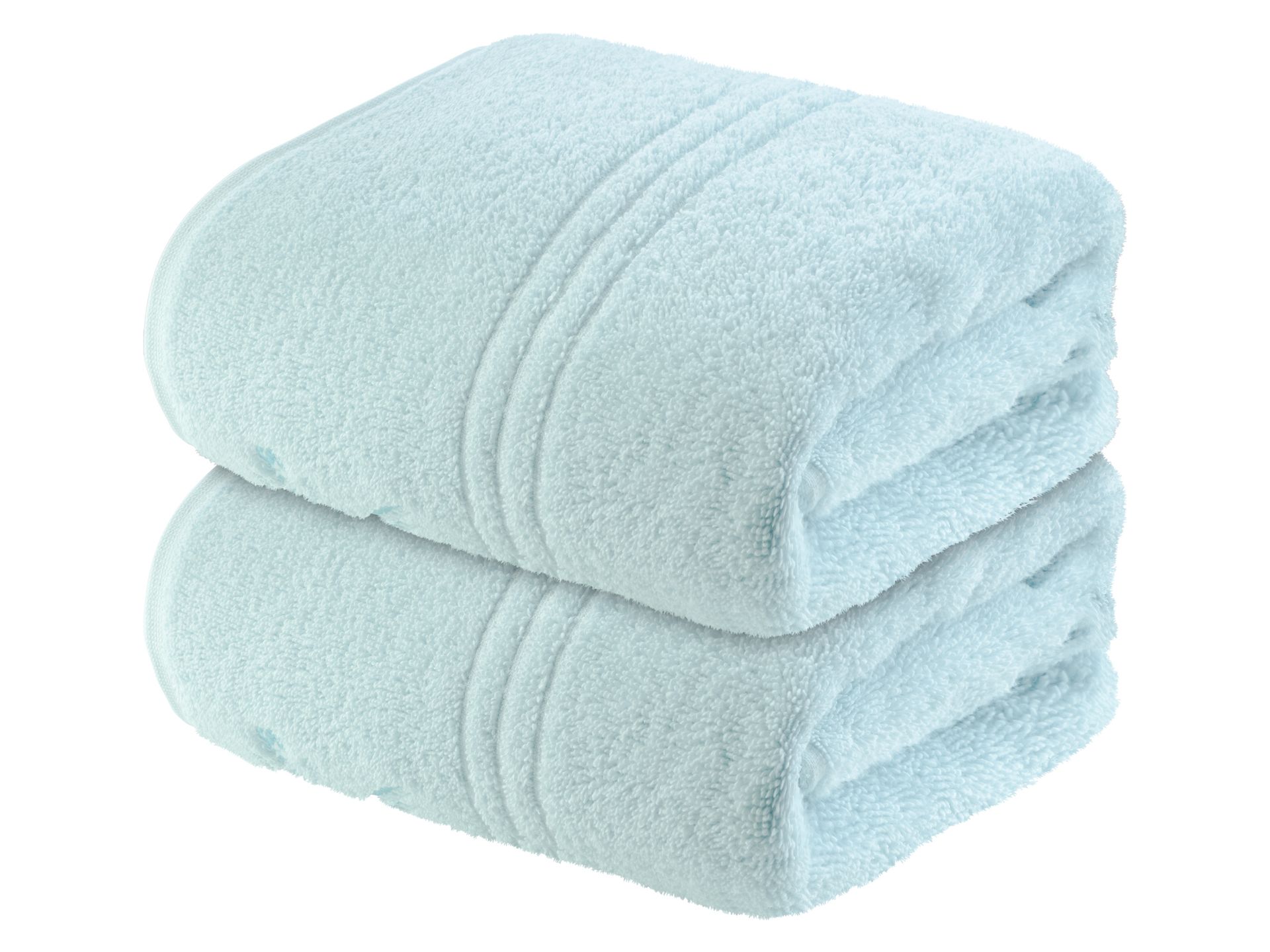 SANSIBAR Ręczniki frotte, 2 sztuki, z wysokiej jakości haftem (Jasnoniebieski)