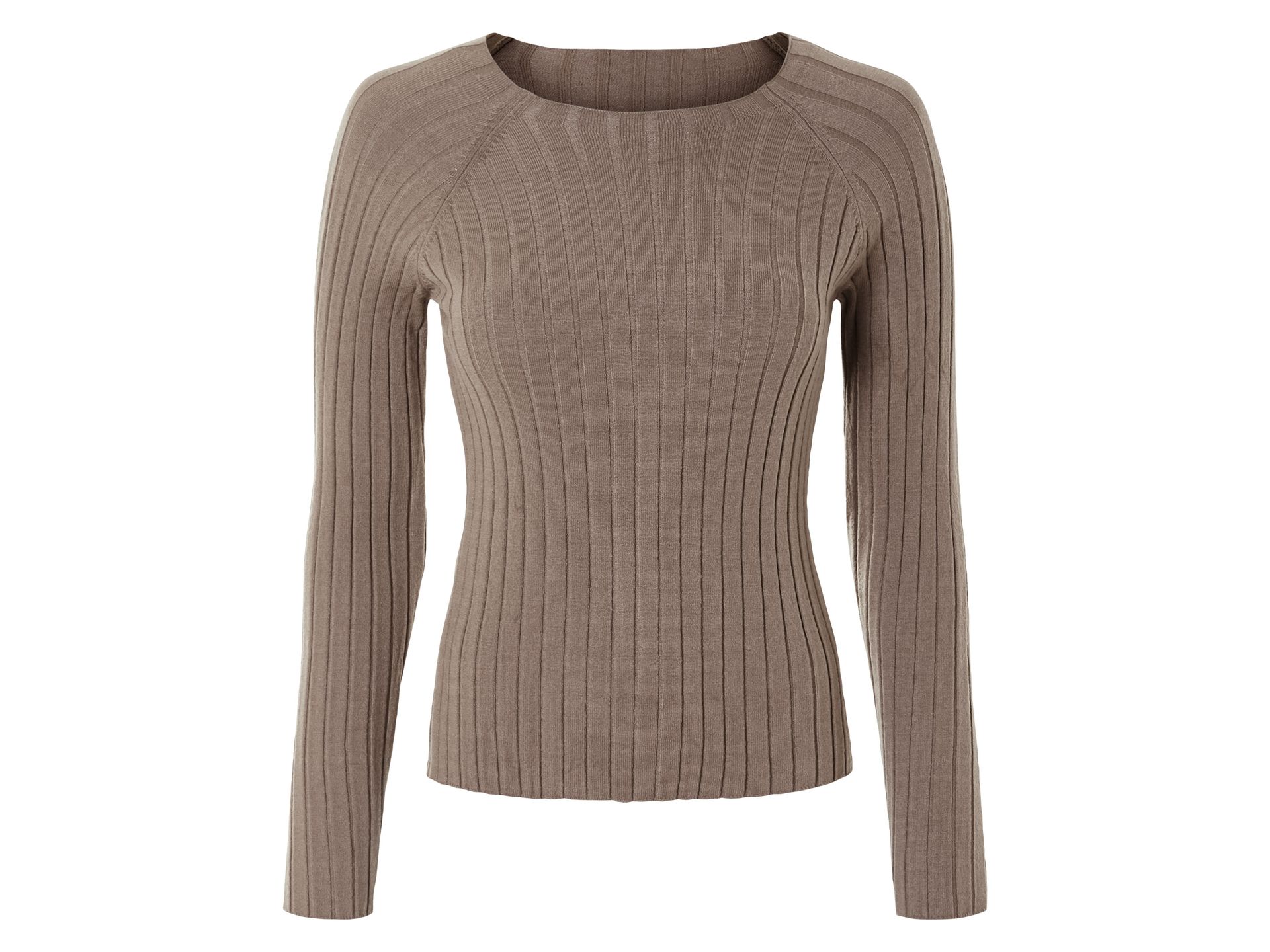 esmara® Sweter damski z dzianiny prążkowanej (Brązowy, XL (48/50))