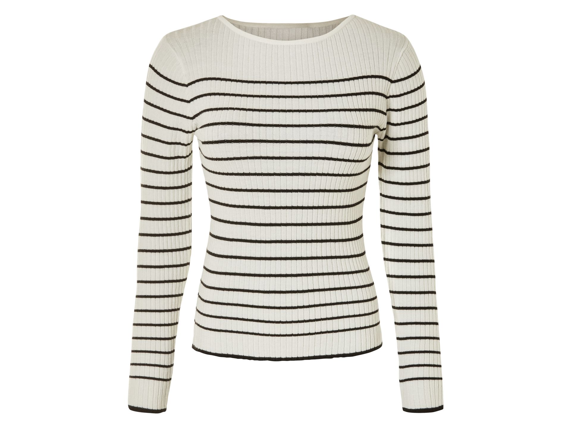 esmara® Sweter damski z dzianiny prążkowanej (W paski, M (40/42))