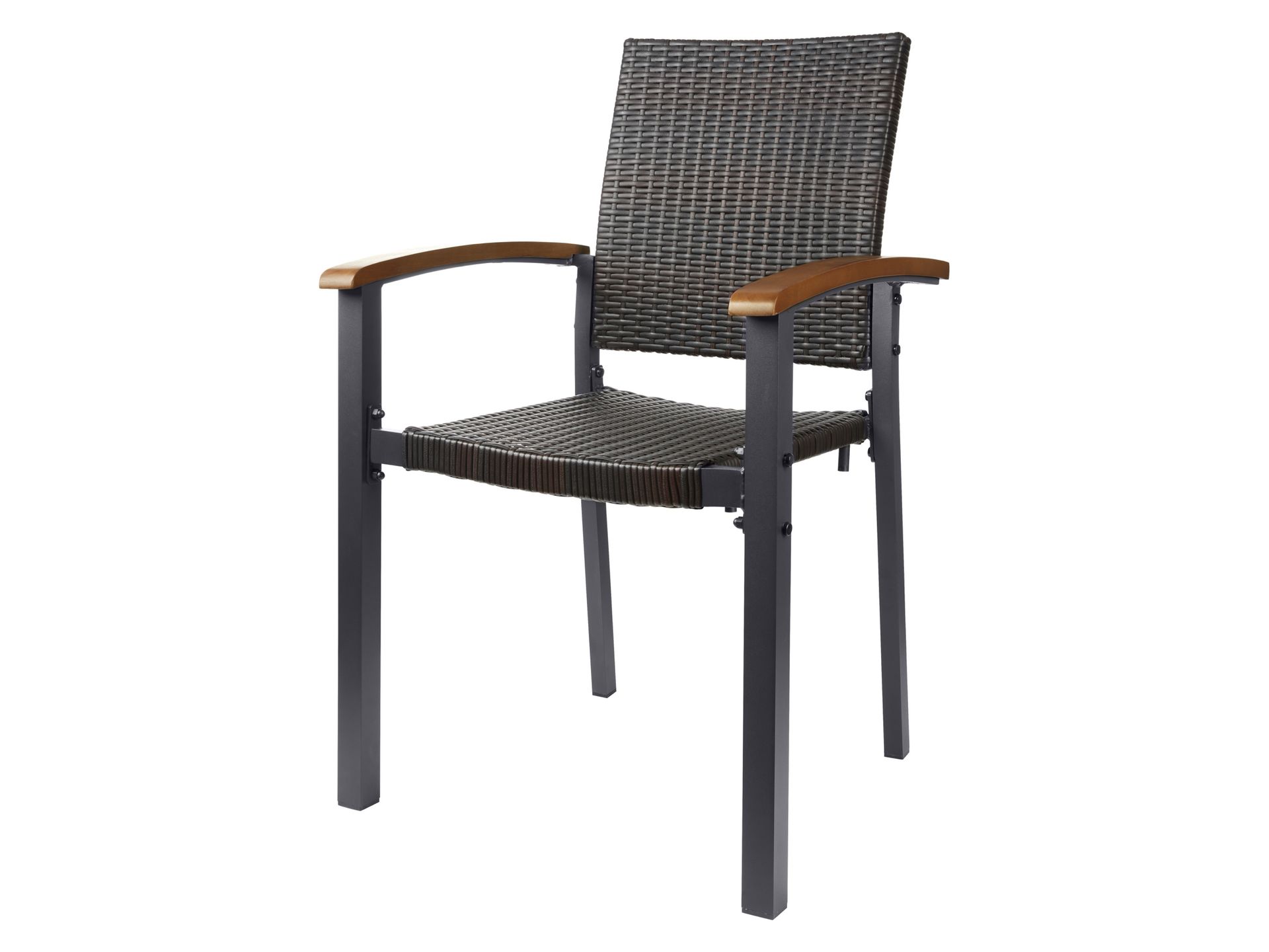 LIVARNO home Krzesło ogrodowe z plecionki Valencia, brązowy