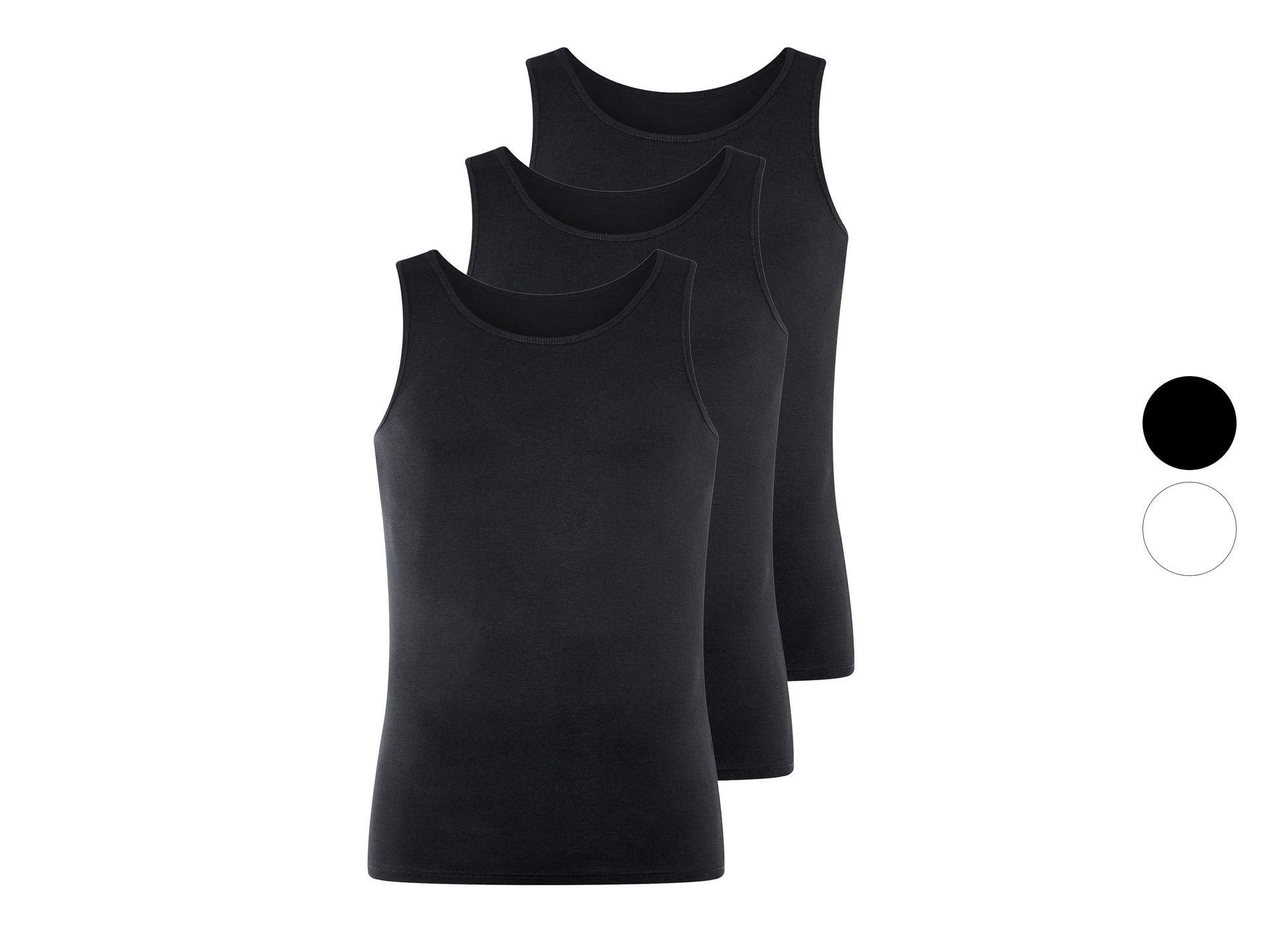 LIVERGY® Podkoszulki męskie z bawełny, 3 sztuki