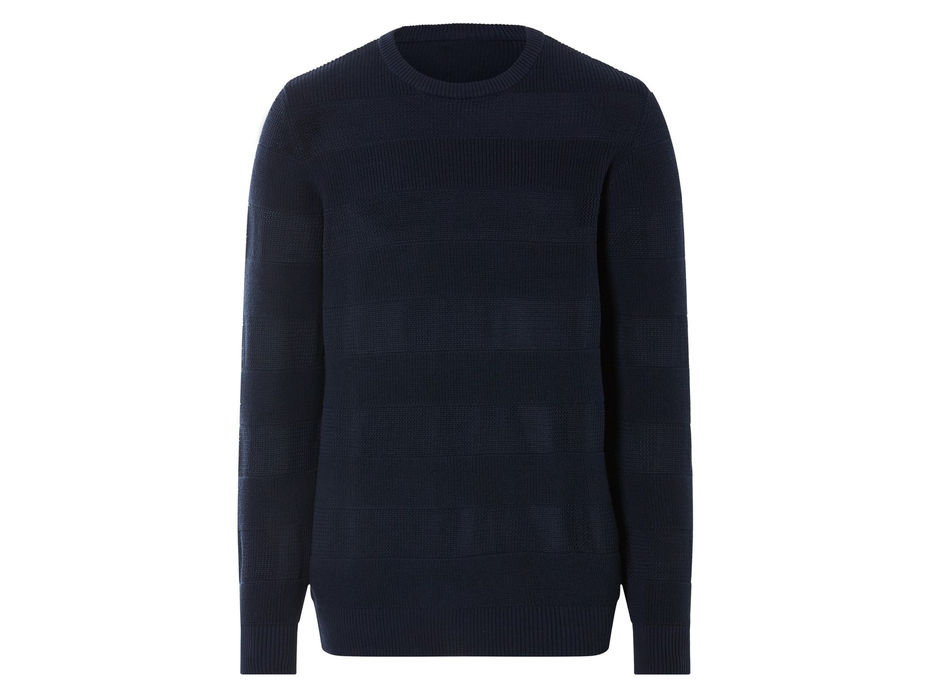 LIVERGY® Sweter dzianinowy męski z bawełny (Granatowy, L (52/54))