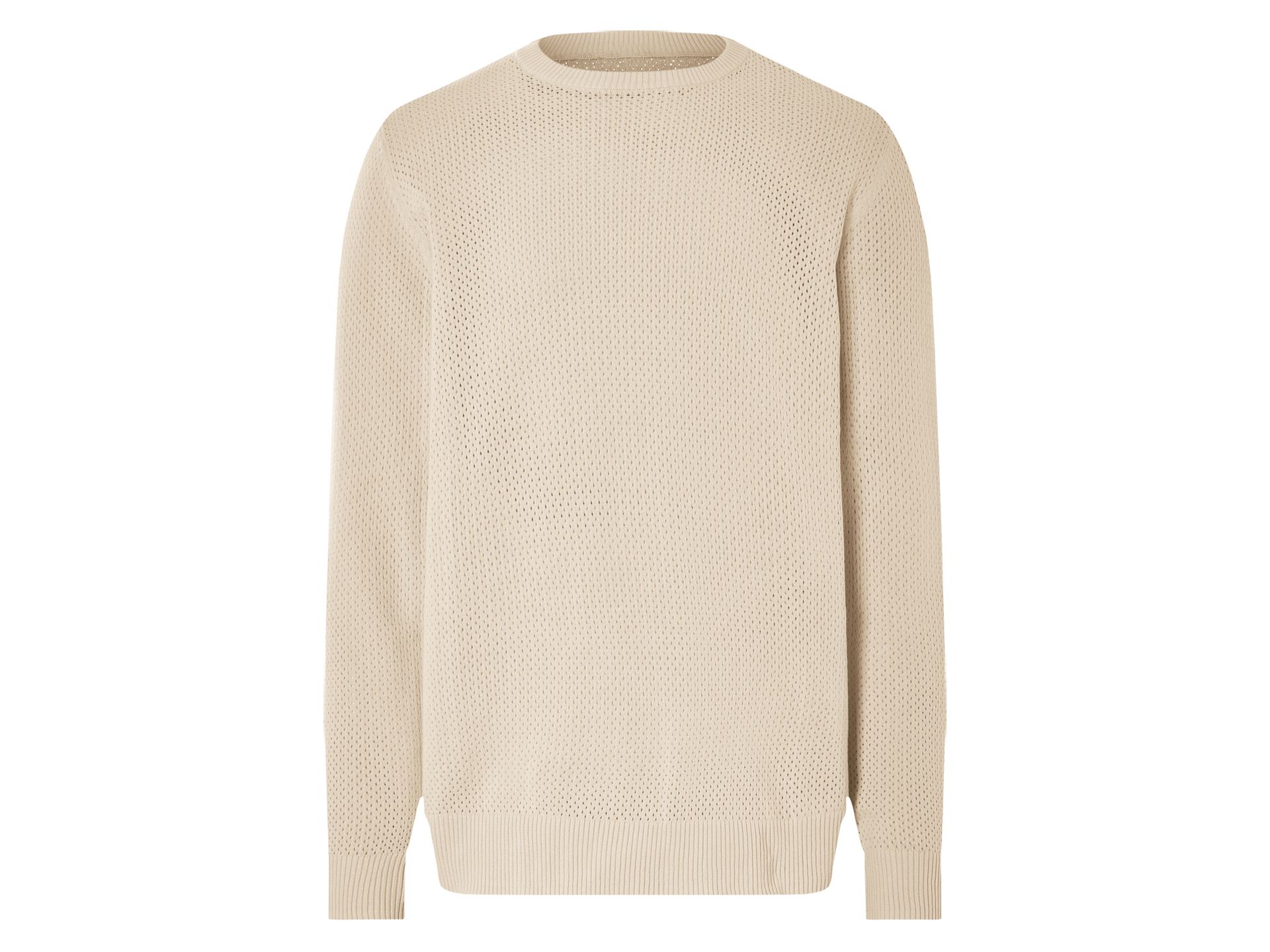 LIVERGY® Sweter dzianinowy męski z bawełny (Biały, XXL (60/62))