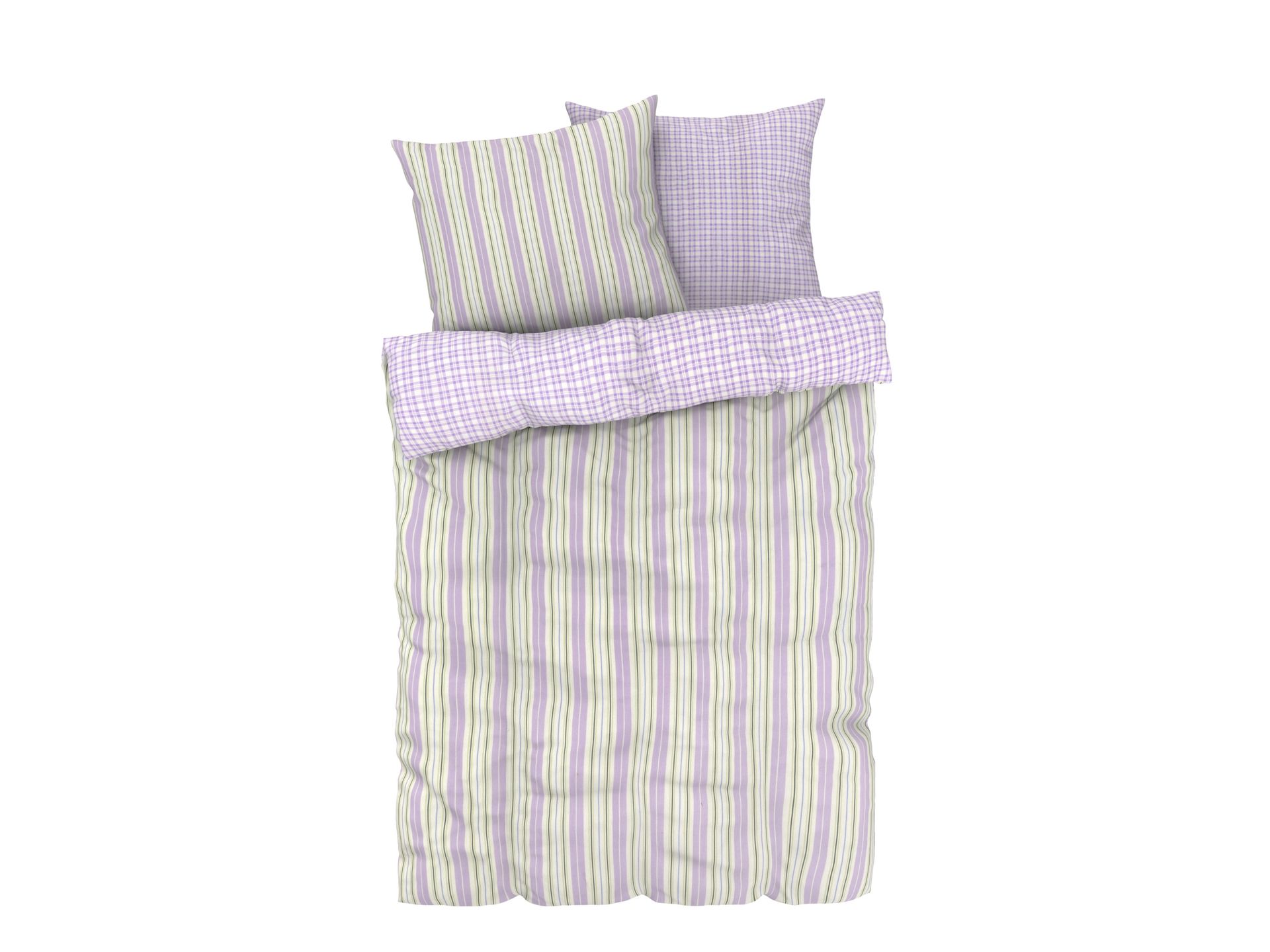 LIVARNO home Pościel z mikrowłókna satynowego, 220 x 200 cm (W paski)