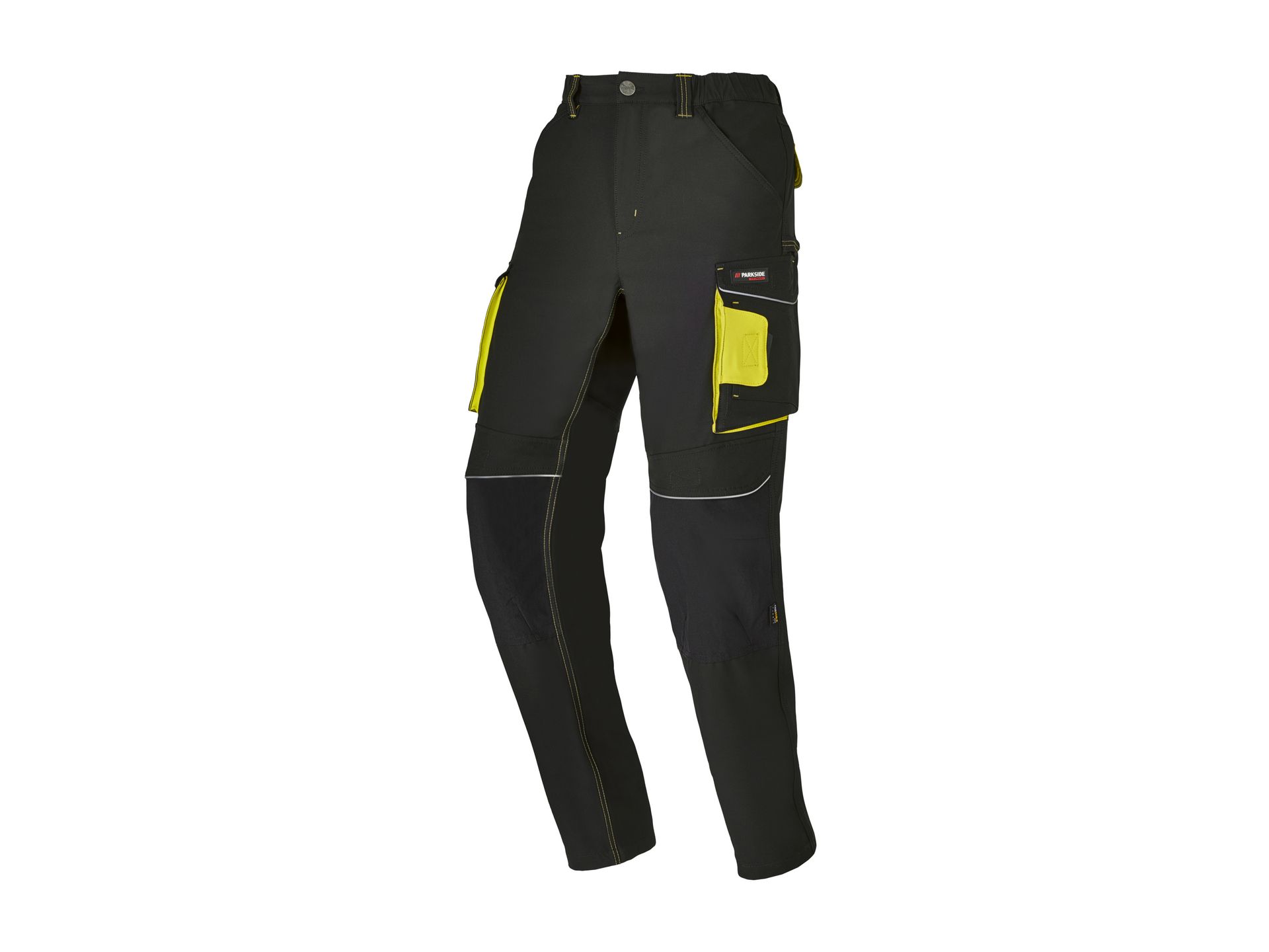 PARKSIDE PERFORMANCE® Spodnie robocze męskie (Czarny/ żółty, 60)