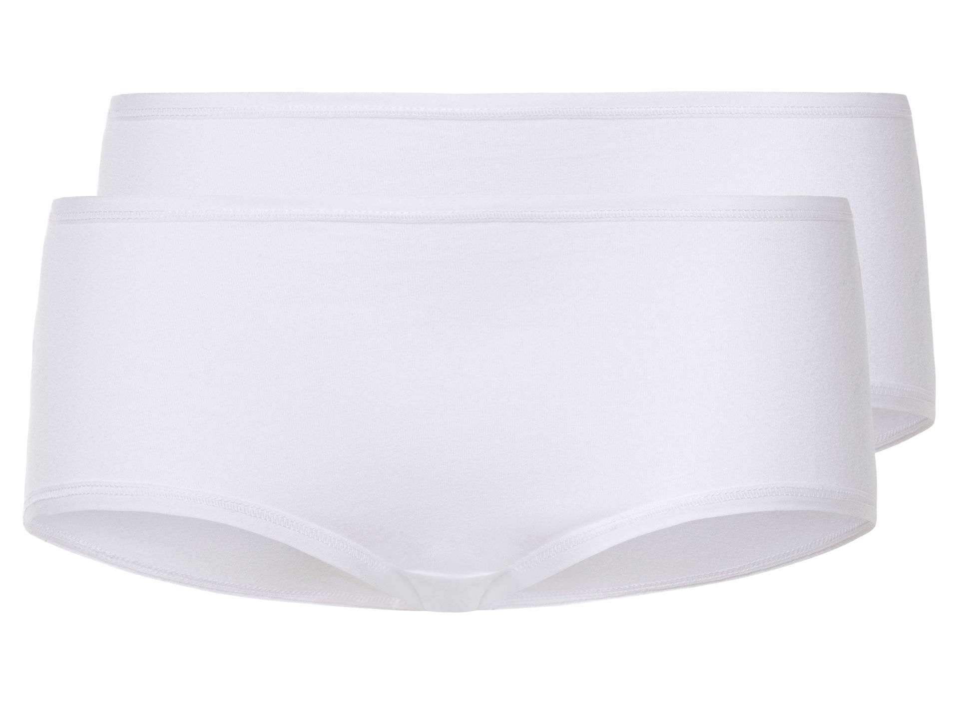 esmara® Majtki figi damskie z biobawełną, 2 pary (Biały, S(36/38))