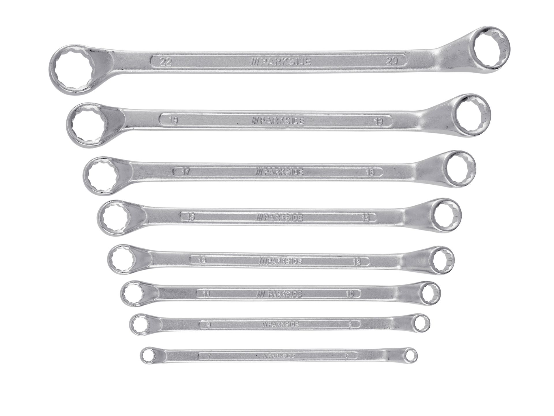PARKSIDE® Zestaw 8 kluczy płaskich, oczkowych lub płasko-oczkowych (Klucz oczkowy)
