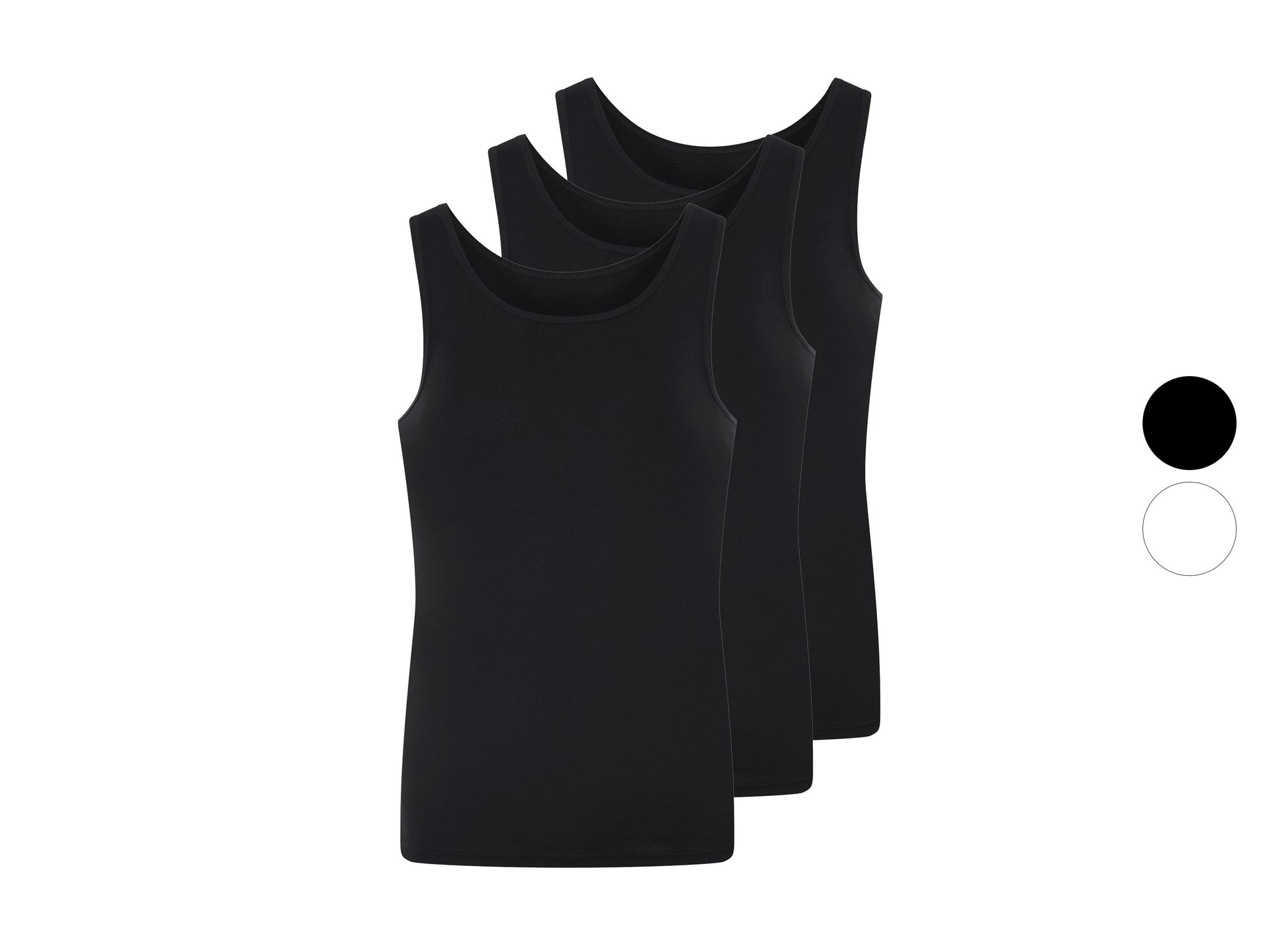 LIVERGY® Podkoszulki męskie prążkowane, 3 sztuki