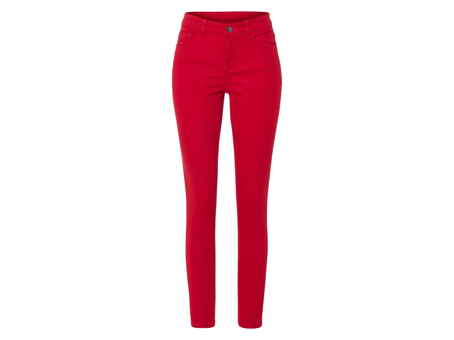 esmara® Jeansy damskie Super Skinny Fit z bawełną (Czerwony, 36)