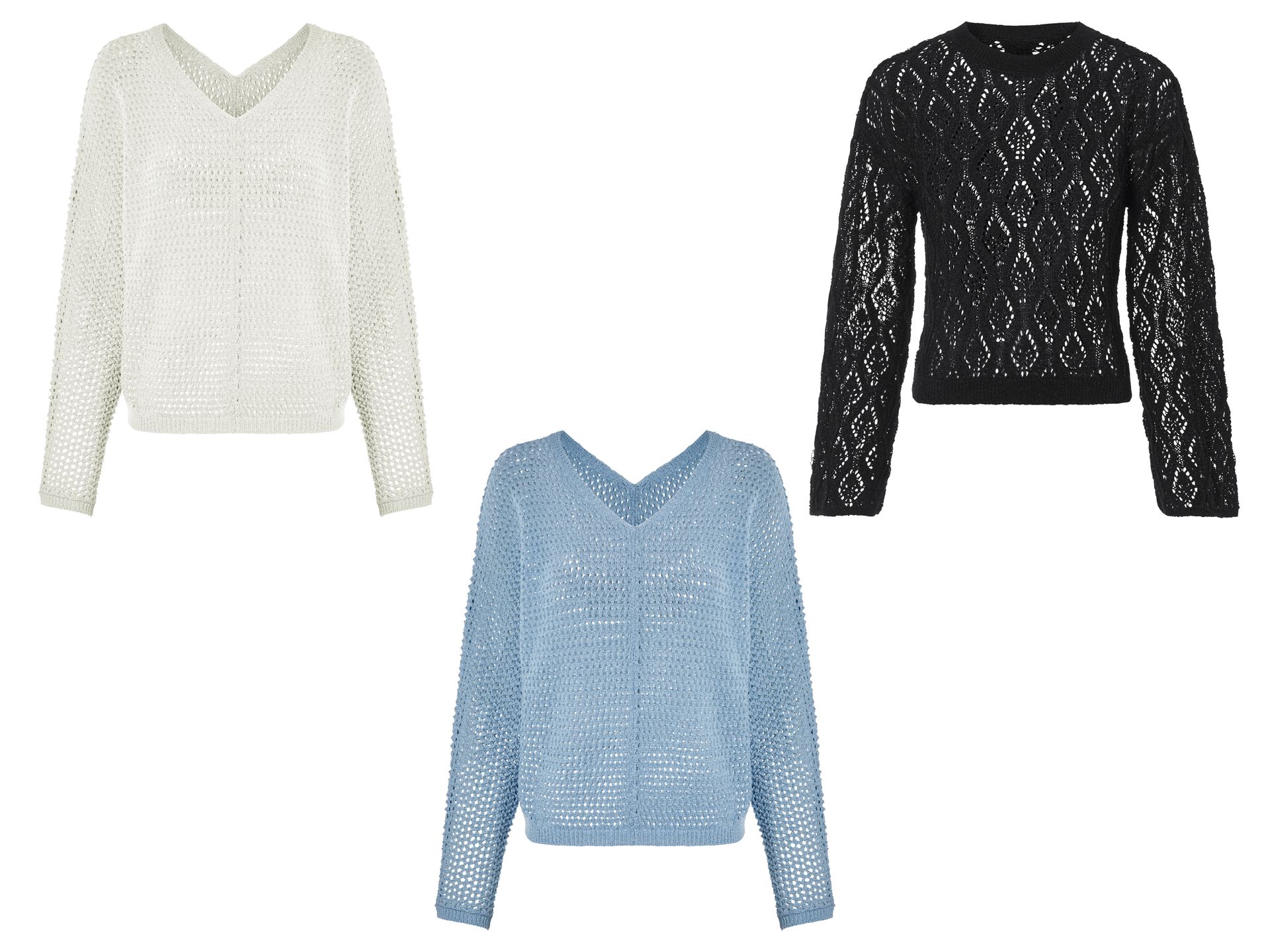 esmara® Sweter damski ażurowy