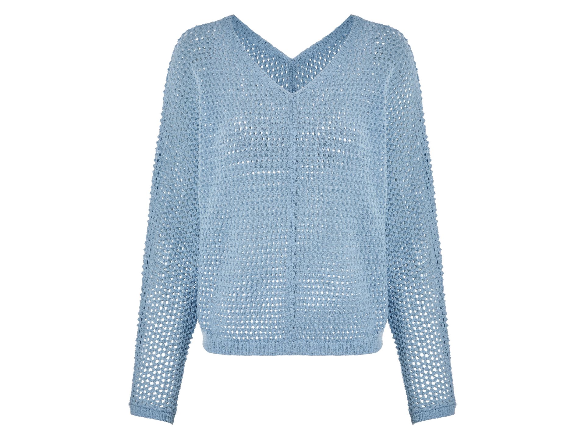 esmara® Sweter damski ażurowy (Niebieski, XS (32/34))