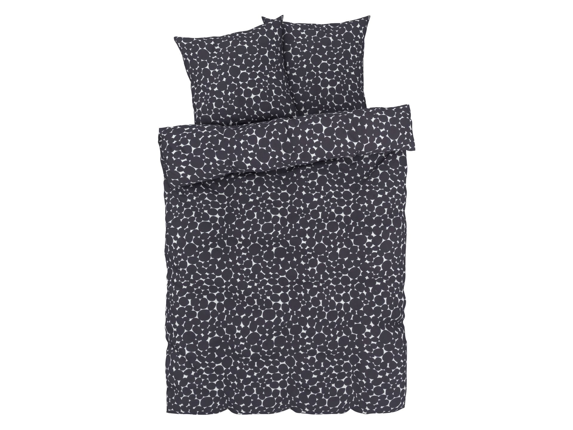 LIVARNO home Pościel z mikrowłókna satynowego, 220 x 200 cm (Czarny)