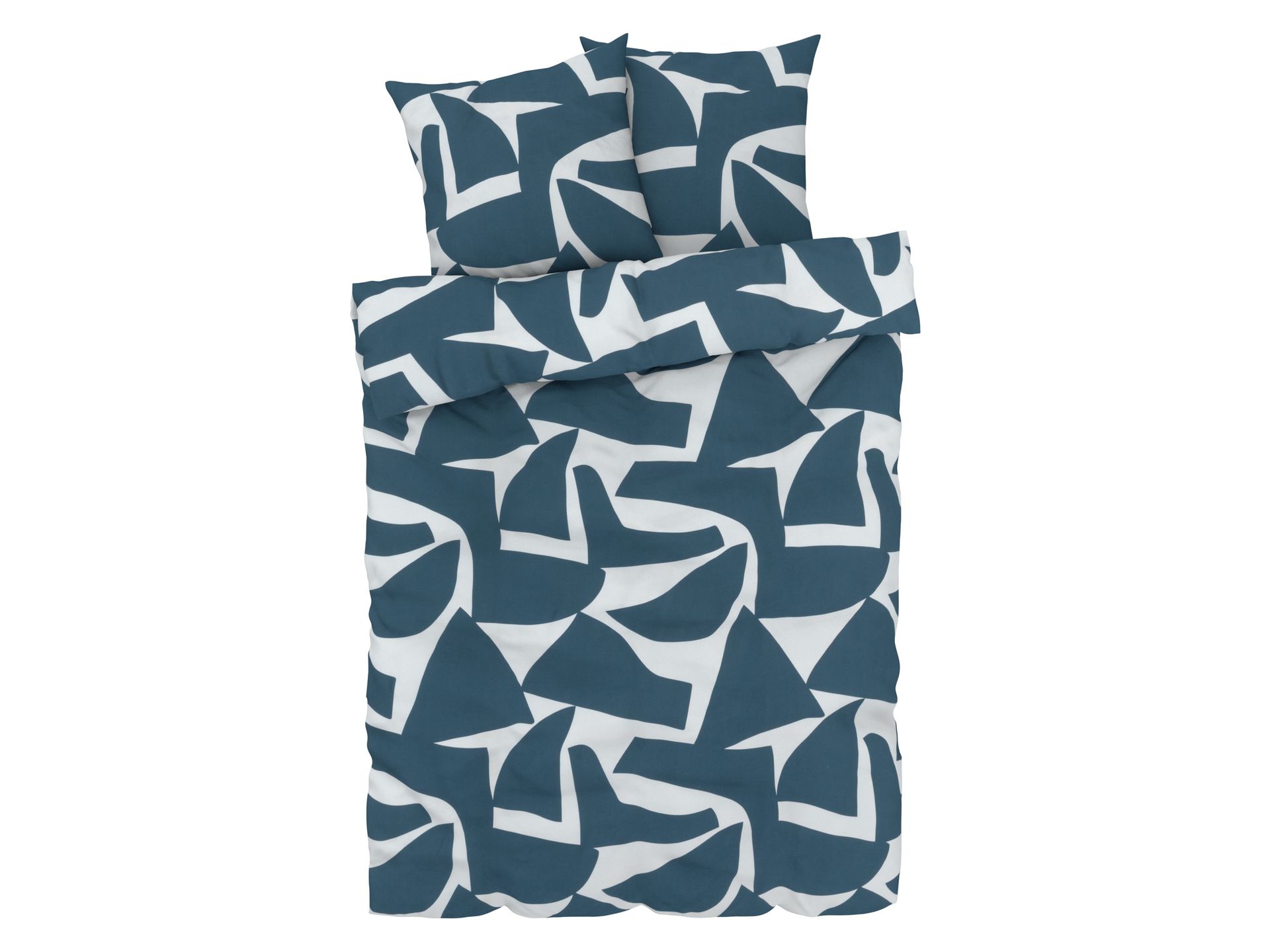 LIVARNO home Pościel z mikrowłókna satynowego, 220 x 200 cm (Ciemnoniebieski)