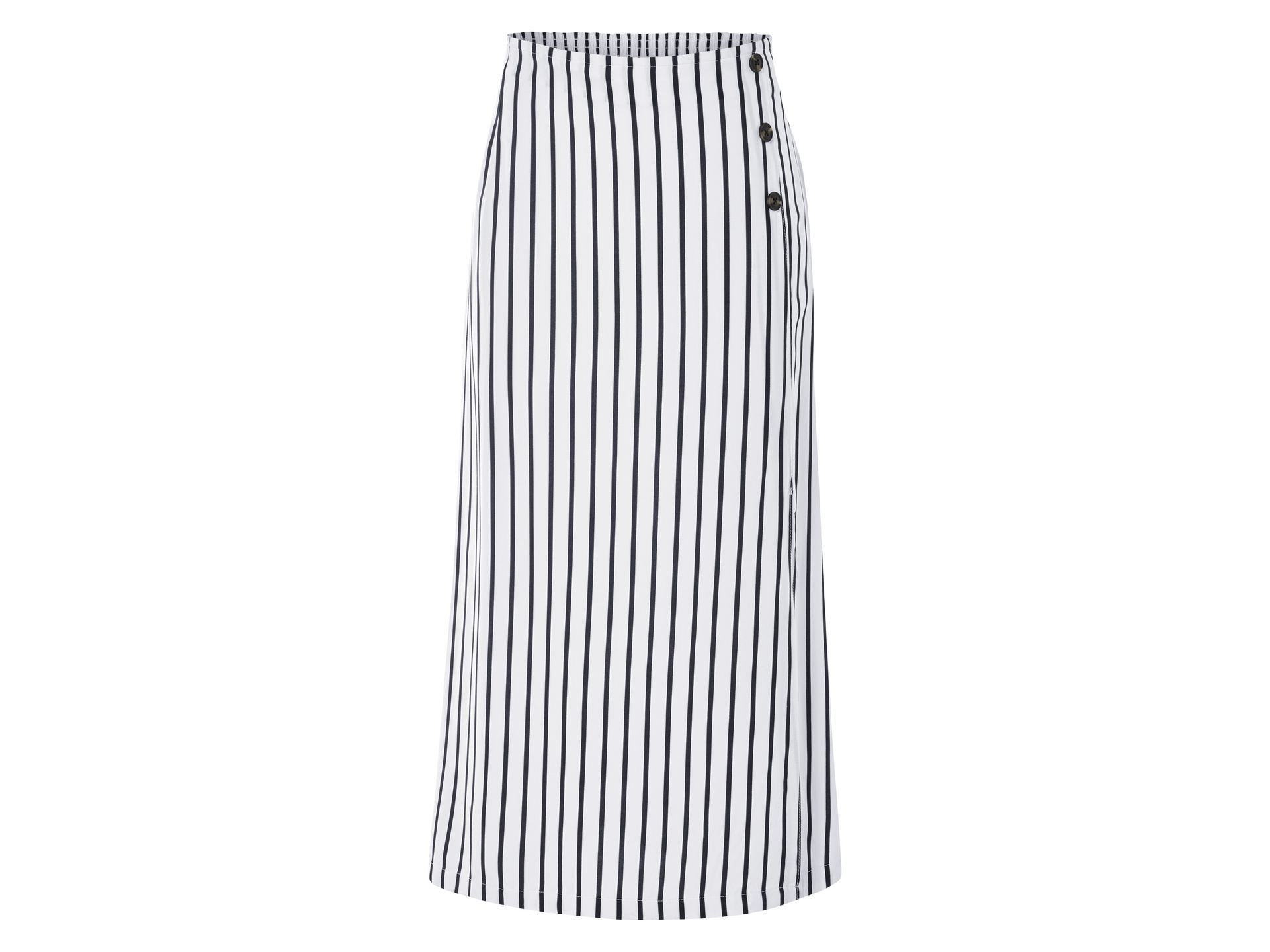 esmara® Spódnica midi damska z rozcięciem (W paski, S (36-38))