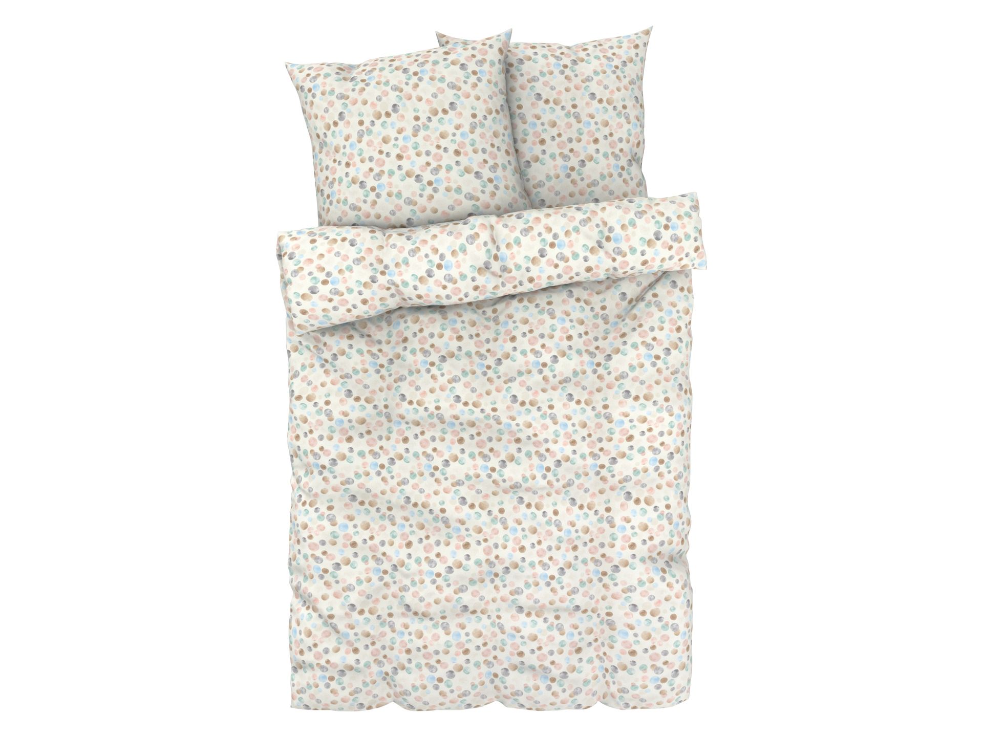 LIVARNO home Pościel z mikrowłókna satynowego, 160 x 200 cm (Kropki)