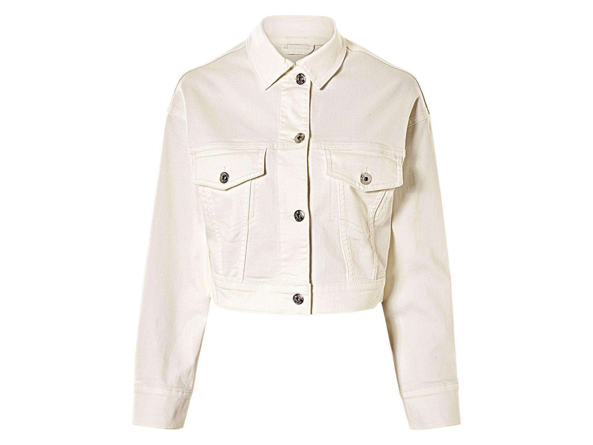 esmara® Kurtka jeansowa damska z bawełny (Beżowy, 42)